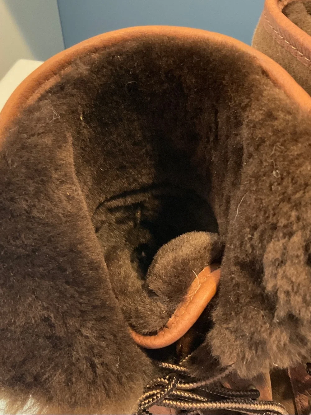 L.L. Bean Women's Brown Lace-Up Waterproof Winter Boots with Faux Fur Cuff